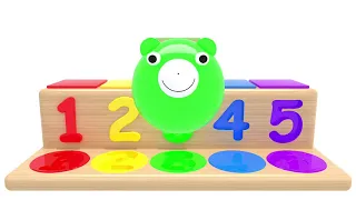 Learn Numbers & Colors Bear Colorful Soccer Balls Fun for Kids