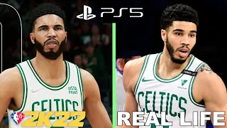 NBA 2K22 NEXT GEN VS REAL LIFE COMPARISON!!! {JAYSON TATUM, STEPHEN CURRY}