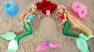 Mermaid Barbie Rapunzel Ariel Beach Pool Party Hair salon Putri duyung Boneka Barbie Sereia Boneca