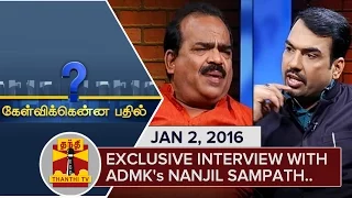 Kelvikkenna Bathil : Exclusive Interview with Nanjil Sampath (02/01/2016) - Thanthi TV