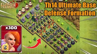 300 Super Valkyrie Vs. Th14 Ultimate Base Defense Formation In Clash Of Clans - COC