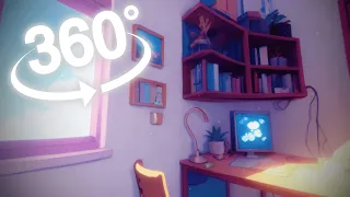 360º VR | Chill Lofi Beats Room | Calm Vibes