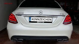 C63 AMG exhaust Sound Cold Start and revs