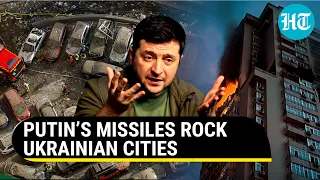 Russia's Missile Barrage Hits Kyiv, Kharkiv; Rocket Fragments Fall on Buildings, 7 injured | Watch