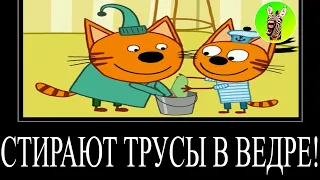 МУД ТРИ КОТА ДЕМОТИВАТОР 114 | СТИРАЮТ ТРУСЫ В ВЕДРЕ!