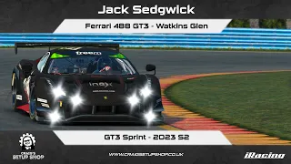 iRacing - 23S2 - Ferrari 488 GT3 - GT3 Sprint - Watkins Glen - Jak