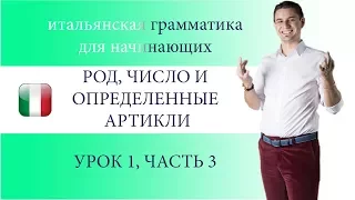 ИТАЛЬЯНСКИЙ ЯЗЫК, РОД, ЧИСЛО, ОПРЕДЕЛЕННЫЕ АРТИКЛИ