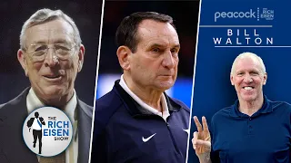 UCLA Legend Bill Walton Weighs In on the Coach K-John Wooden GOAT Debate | The Rich Eisen Show