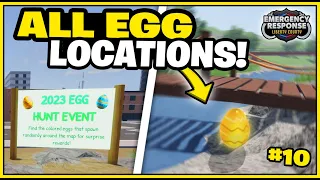 All 10 'GOLDEN EGG LOCATIONS' In Order (ERLC Easter Egg Hunt 2023!) | Roblox ERLC