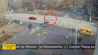 ДТП (авария г. Волжский) пр. Ленина ул. Космонавтов 31-01-2020 13-46