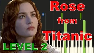 Rose - Titanic- Level 2 Piano Tutorial by SPW