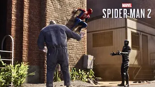 MARVEL'S SPIDER-MAN 2: PETER AND AGENT VENOM TEAM UP TO SAVE TOMBSTONE PS5 GAMEPLAY PERFORMANCE MODE