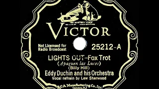 1936 HITS ARCHIVE: Lights Out - Eddy Duchin (Lew Sherwood, vocal)