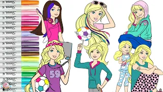Barbie Coloring Book Page Compilation Barbie & Sisters Skipper Stacie and Chelsea Mattel