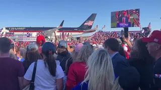 Former president Donald J. Trump draws thousands to Freeland, Michigan