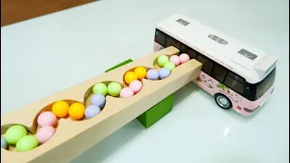 Marble Run Race, HABA Slope. Travel Bus and Tractor truck # 23