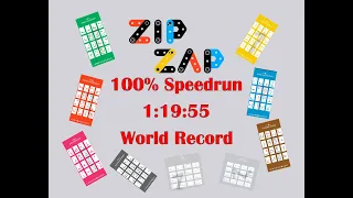 Zip Zap 100% Speedrun in 1:19:55 [World Record]