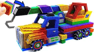 DIY - How To Make Amazing Crane Truck From Magnetic Balls (ASMR Satisfying) - Haeon Magnet 해온 4K