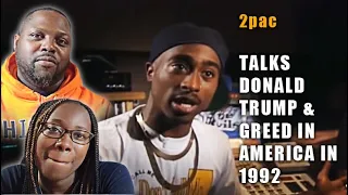 2pac - Talks Donald Trump & Greed in America in 1992 Interview | Reaction