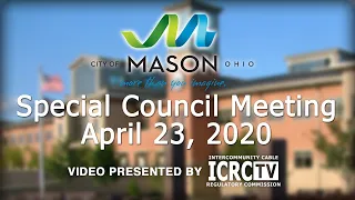 Mason City Council Special  Meeting - April 23, 2020