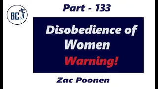 Disobedience of  Women // Warning! // Walk with Jesus everywhere // Zac Poonen