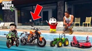 Franklin Shinchan Robbery Mini Bike Robbery GTA V - Nobita Motu Patlu Mini Bike GTA V