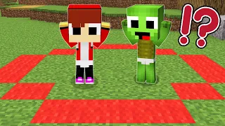 IF YOU LEAVE THE CIRCLE, YOU DIE - 24 Hours Survival In Minecraft Baby JJ and Mikey challenge
