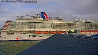 Carnival Jubilee Arrives Live to Galveston Texas - Galveston.com Cruise Cam