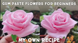 Gum Paste Flowers for Beginners / Sugar Flowers / Rose Tutorial #gumpasteflowers #sugarflowers