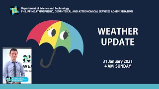 Public Weather Forecast Issued at 4:00 AM January 31, 2021