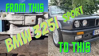 BMW E30 325i Sport  restoration video in 15 Minutes