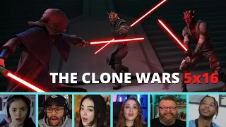 Reactors Reaction to DARTH SIDIOUS Fighting MAUL and SAVAGE | The Clone Wars 5x16 "The Lawless"