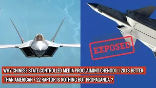 CHINESE CHENGDU J 20 IS NOTHING IN FRONT OF AMERICAN F 22 RAPTOR - 3 UNBIASED TECHNICAL REASONS !