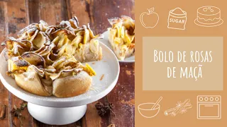 Bolo de rosas de maçã 🍏 - TeleCulinária