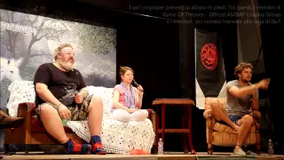 Festa dell'Unicorno Mister Movie intervista Kristian Nairn, Gemma Whelan e Finn Jones