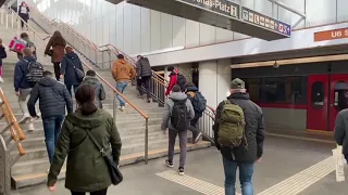 Taking the subway line U6 from Nussdorferstrasse to Floridsdorf.