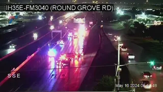 Crash shuts down I-35E southbound lanes in Lewisville