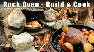 Primitive Rock Oven - Build & Cook