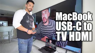 How to Connect Macbook Air/Pro USB C to HDMI TV or Monitor