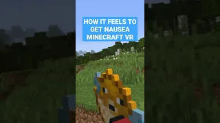 How It Feels To Get SUPER NAUSEATED In MINECRAFT VR!