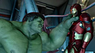 MARVEL'S AVENGERS Hulk Vs Iron Man Fight Scene (PS4 Pro) 4K Ultra HD