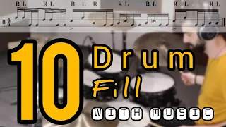 10 Drum fill (with music) - Drum Lesson | Ariel Kasif