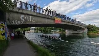 Summer Eights 2023 - Day 2 (Thur) - WDiv2 - Catz W1 bumped by St John's (+ penalty bumped)