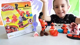 Распаковка Play Doh Incredibles 2. Марат открывает новый набор пластилина Плей До Суперсемейка 2.