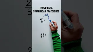 Truco matemático TRUCO DE MATEMÁTICAS PARA SIMPLIFICAR FRACCIONES