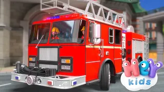 Fire Truck cartoon 🚒 Fireman song for children 🧯 HeyKids - Songs for kids