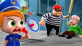 Call 911 Song ✨👮 | Baby Police Chase BAD Thief | NEW Kid Song & Funny Cartoon For Kids