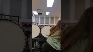 Doing Hertas on Marching bass drums!!🥁🥁