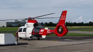 Rettungshubschrauber der Johanniter startet