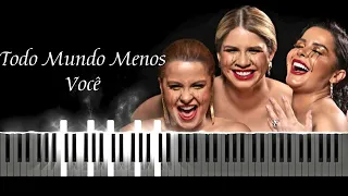 Marília Mendonça & Maiara e Maraisa - Todo Mundo Menos Piano Tutorial Fácil Todo Mundo Menos